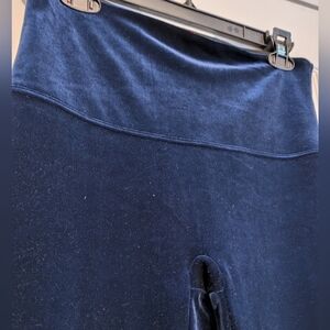 SPANX Dark Blue Velour Leggings